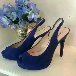 Guess NWOT Royal Blue Platform 5”heels by Guess, Gorgeous 9Med See Photos